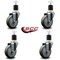 Service Caster 4'' Gray Poly Wheel Swivel 1-7/8'' Expanding Stem Caster Set, 4PK SCC-EX20S414-PPUB-178-4 - alternate 2